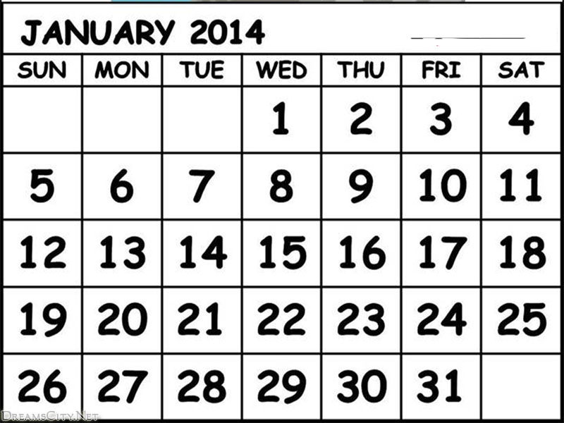 calendario enero 2013