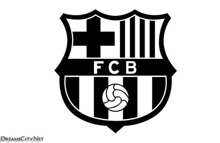 barcelona logo black and white